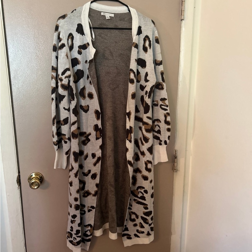 Cato Animal Print Open Front Cardigan